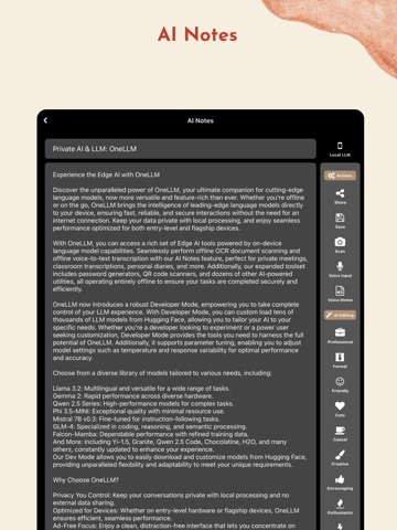 OneLLM : Private & Online LLM iPad screenshot