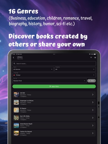 AI Book Generator iPad screenshot