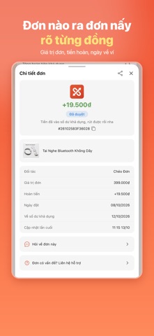 Chéo Đơn: Hoàn tiền & Vận đơn iPhone screenshot 4