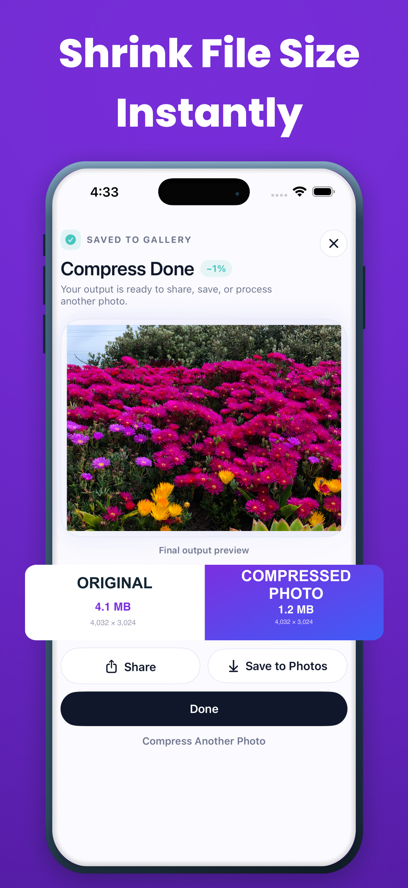 Photo Compressor & Resizer screenshot 2