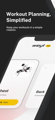 Weyt - Simple Workout Log iPhone screenshot