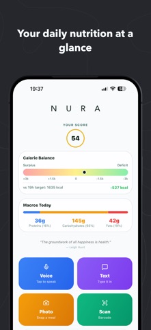 Nura - Smart Calorie Tracker Screenshot 1 of 6