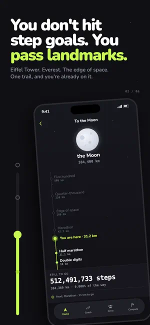 Walk Me 2 The Moon: Step Track screenshot 2
