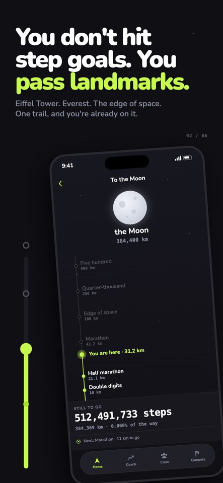 Walk Me 2 The Moon: Step Track screenshot 2