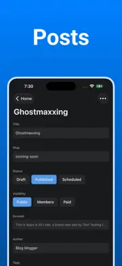 Blogging for Ghost® screenshot 2
