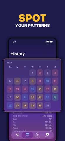 Moonrise: Sleep Debt Tracker iPhone screenshot