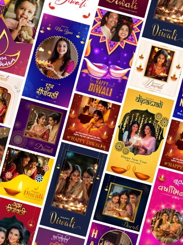 Diwali Photo Frames & Stickers iPad screenshot