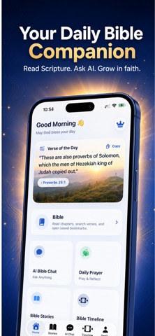 Bible AI Stories & Prayer iPhone screenshot