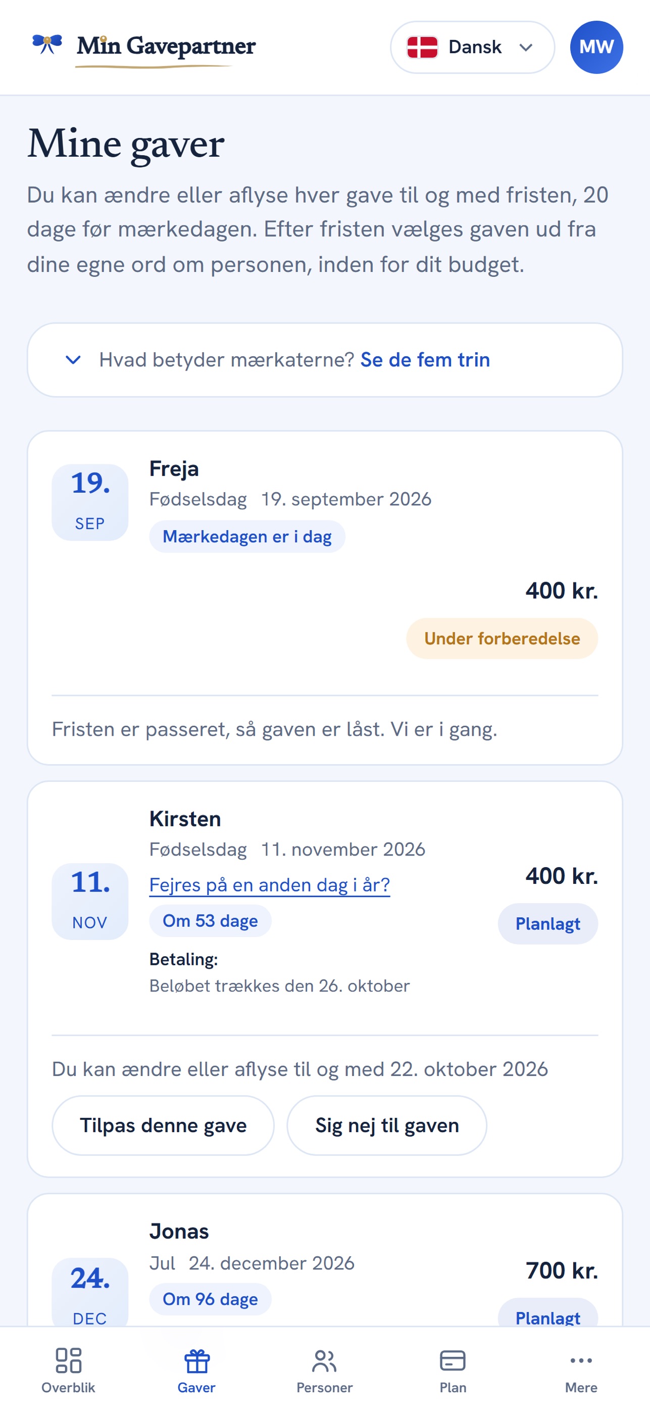 Screenshot 2 of My Gift Partner app