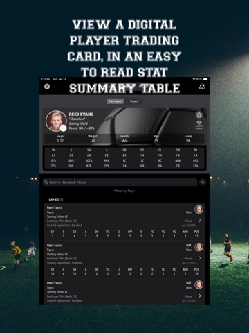Soccer Simple Stats Tracker iPad screenshot