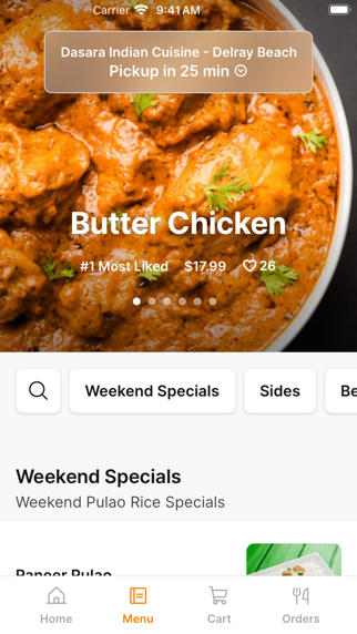 Dasara Indian Cusine iPhone screenshot 2 - Food & Drink app
