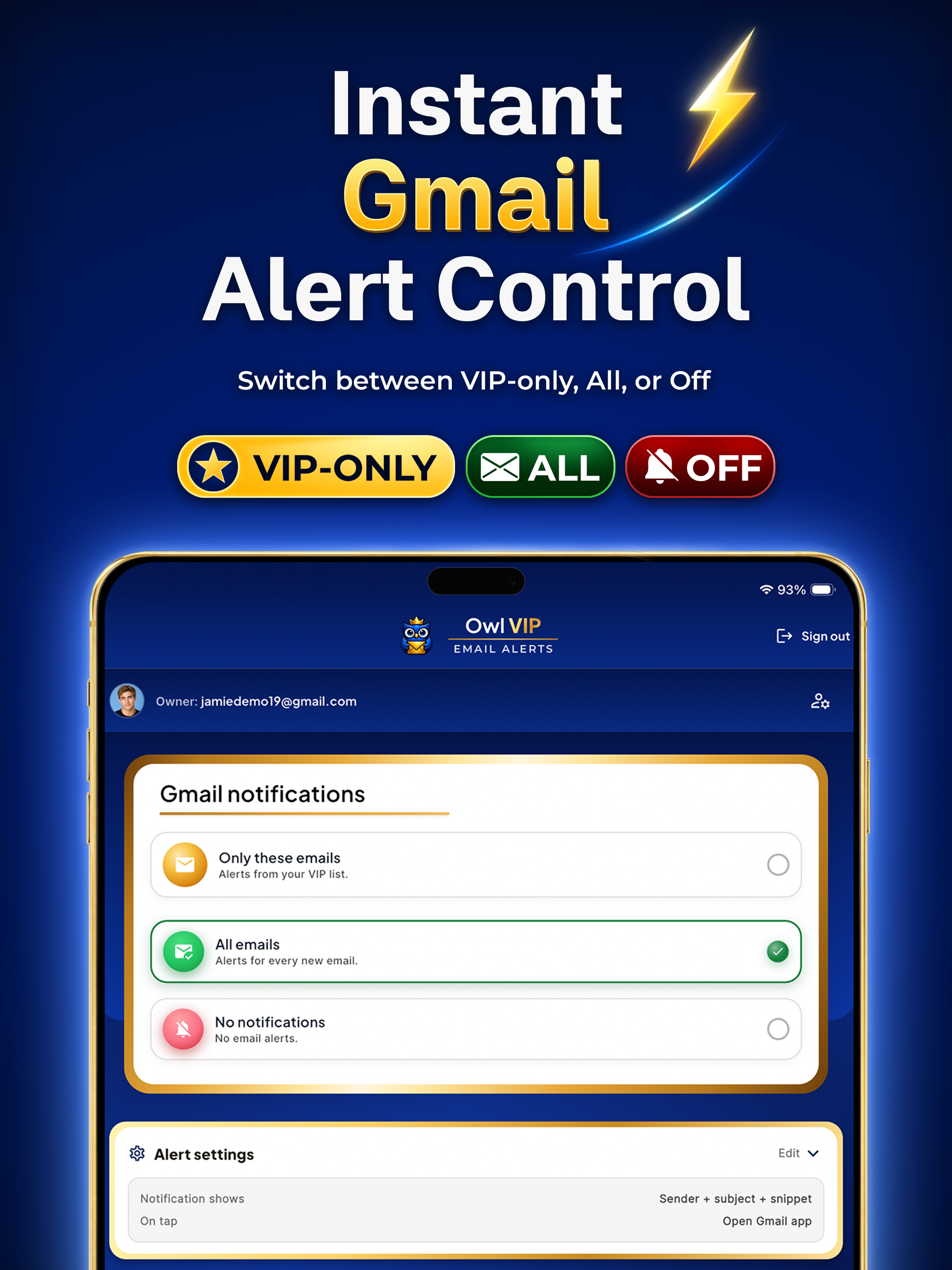 Owl VIP Email Alerts screenshot 9