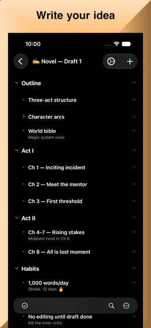 Outliner by codediary screenshot 2
