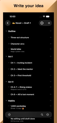 Outliner by codediary Screenshot 2 of 8