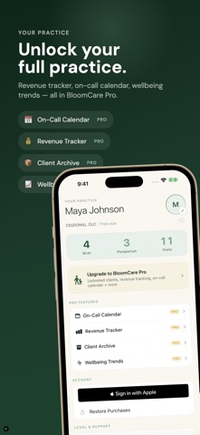 Doula Client App - BloomCare iPhone screenshot