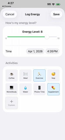 Energy Logger iPhone screenshot