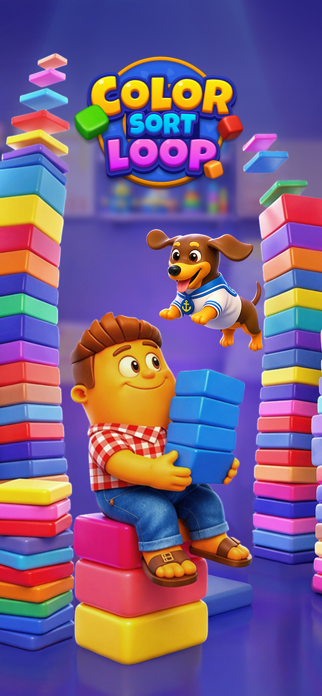 Color Sort Loop: Card & Cube Screenshot 1 of 9