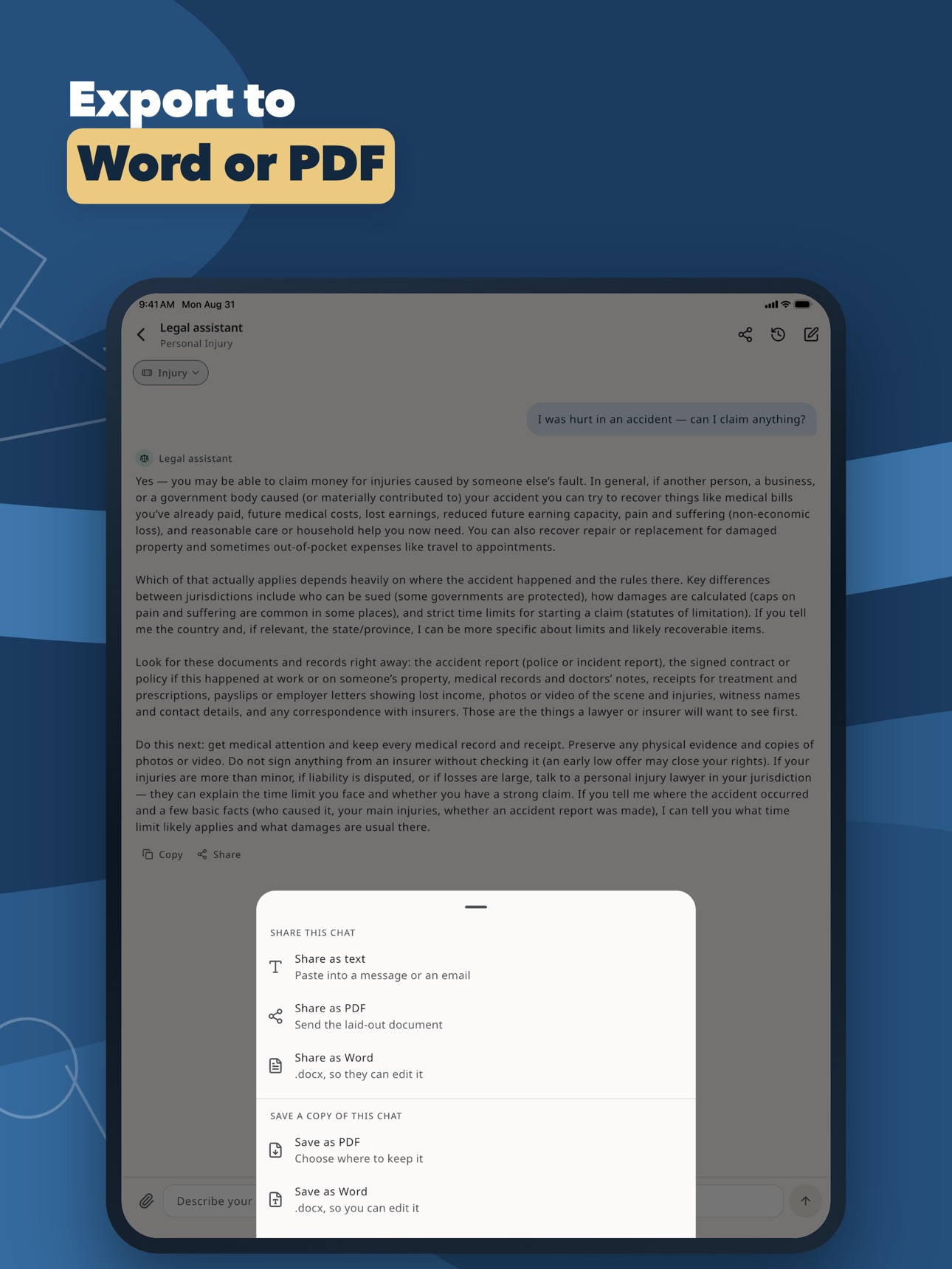 Screenshot 10 of AI Legal Assistant .