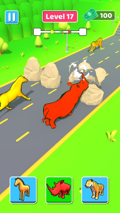 Animal & Hen Scream Jump Game Screenshot