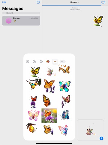 Summer Butterflies Stickers iPad screenshot