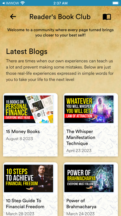 Readers Books Club Screenshot