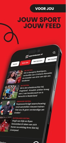 Sportnieuws.nl iPhone screenshot