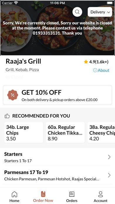 Raajas Grill. Screenshot