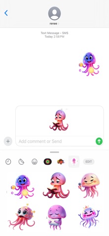闪耀水母贴纸 screenshot