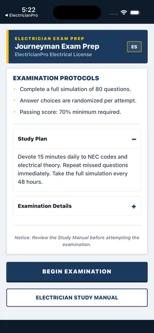 ElectricianPro – Exam Prep screenshot 1
