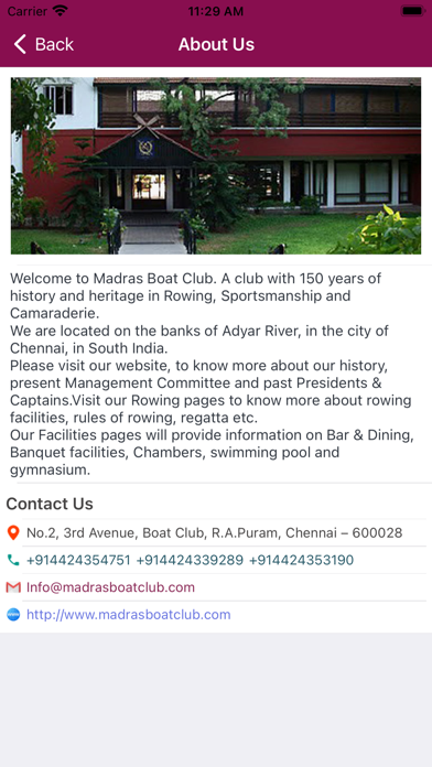 Madras Boat Club Screenshot