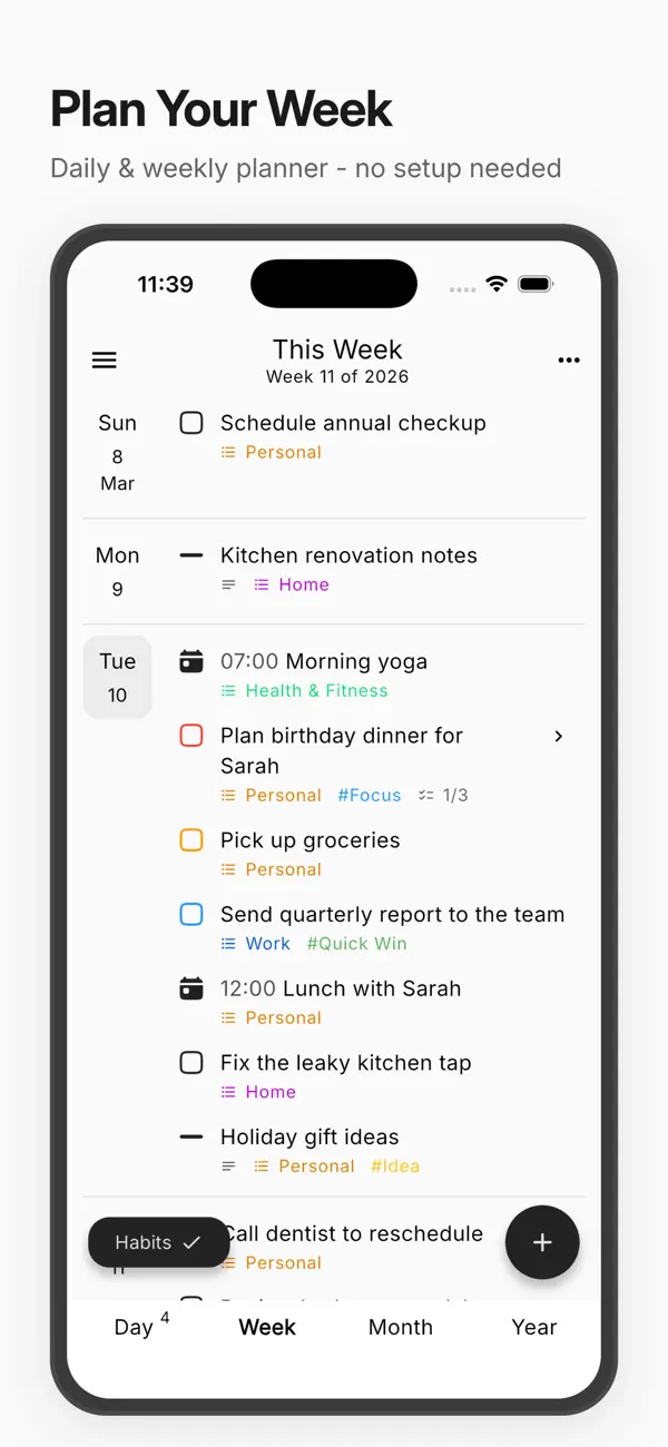 Screenshot #3 pour Bullet: AI Digital Journal App