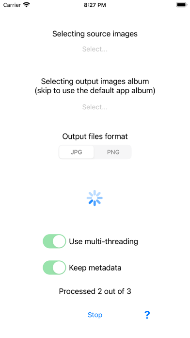 WebP images batch converter Screenshot
