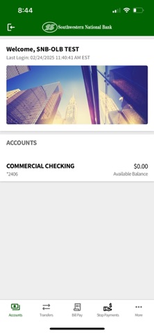 Southwestern Nat'l Bank Mobile app screenshot