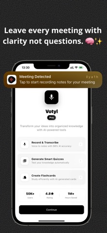 Votyl: Voice Notes & Knowledge iPhone screenshot