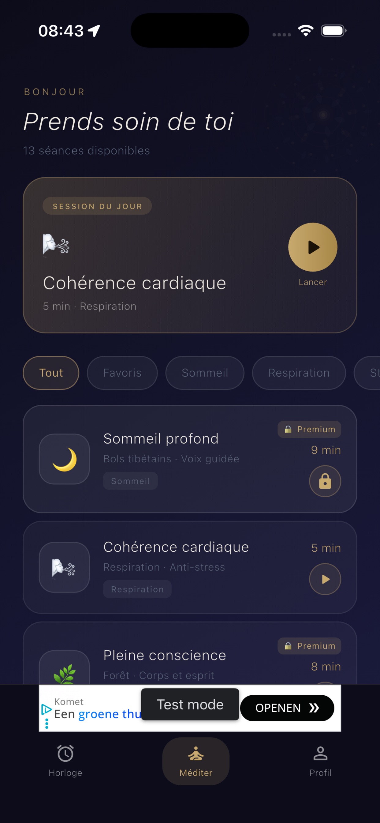Screenshot 2 of Réveil Méditation