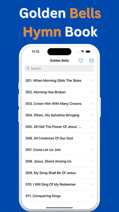 Golden Bells Hymn Book Screenshot