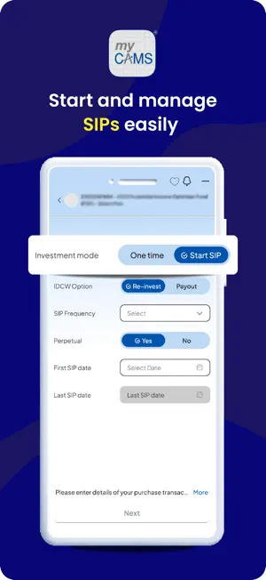 myCAMS Mutual Fund App screenshot 4