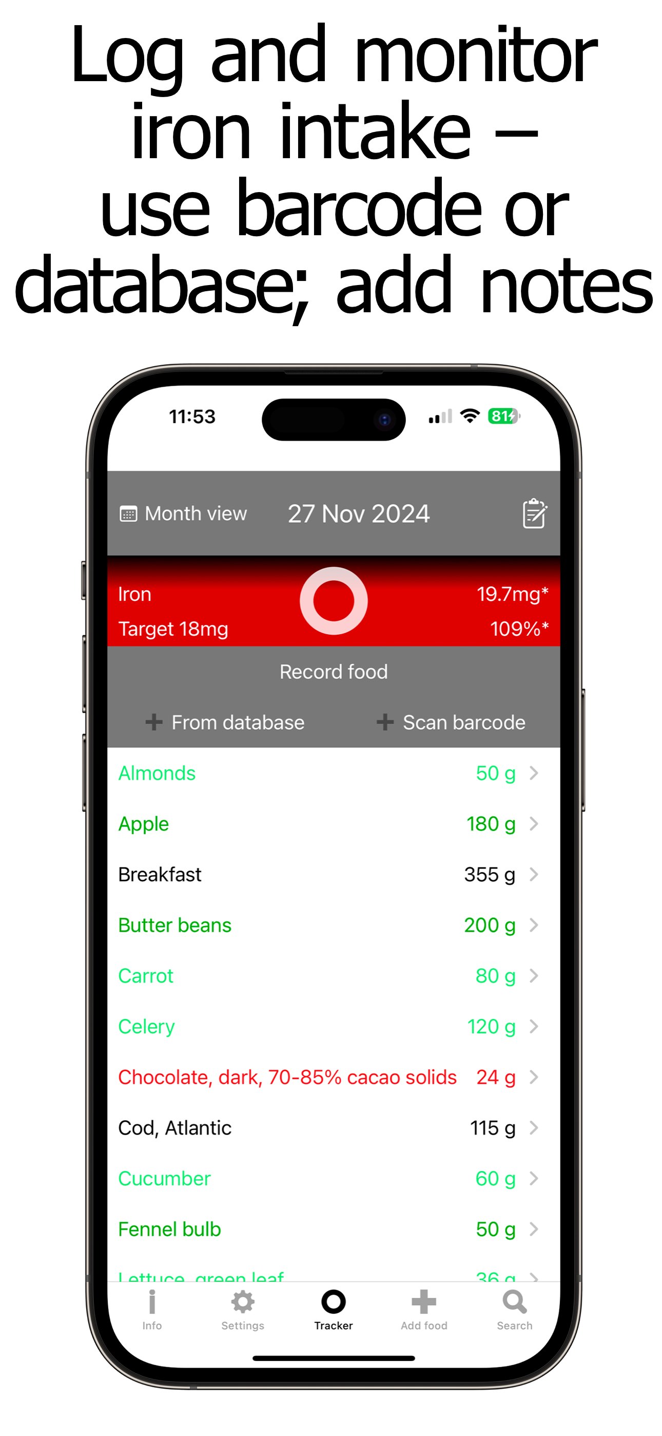 Iron Counter and Tracker