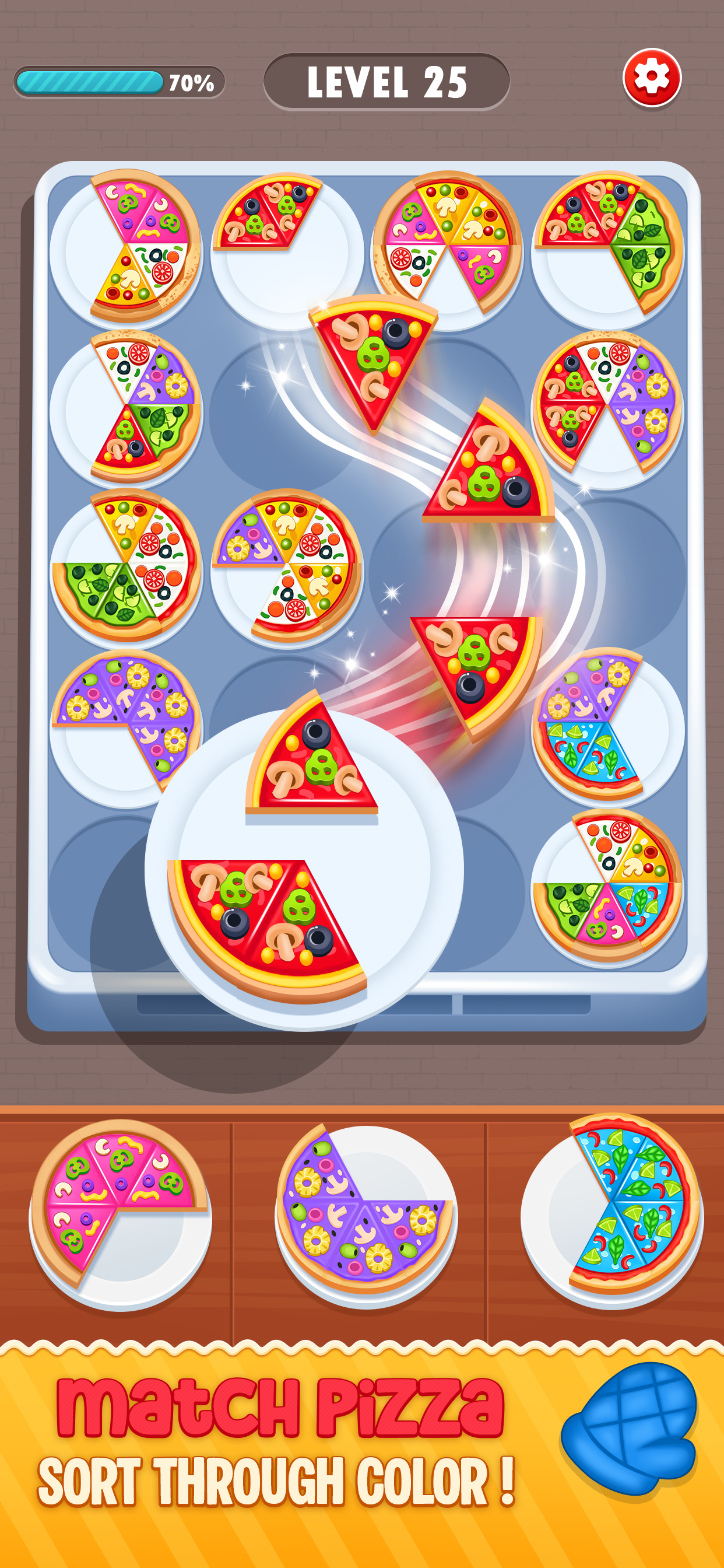 Pizza Match: Slice Sort 3D screenshot 3