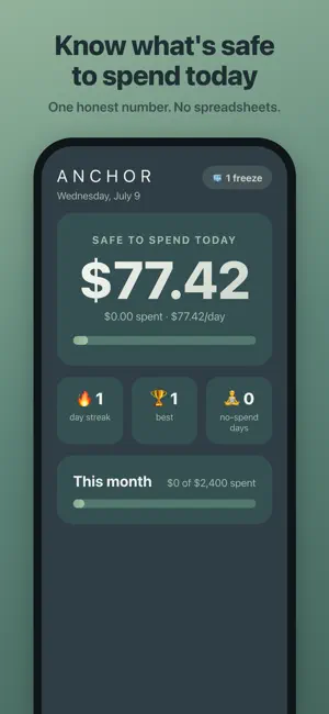 Anchor: ADHD Budget screenshot 1