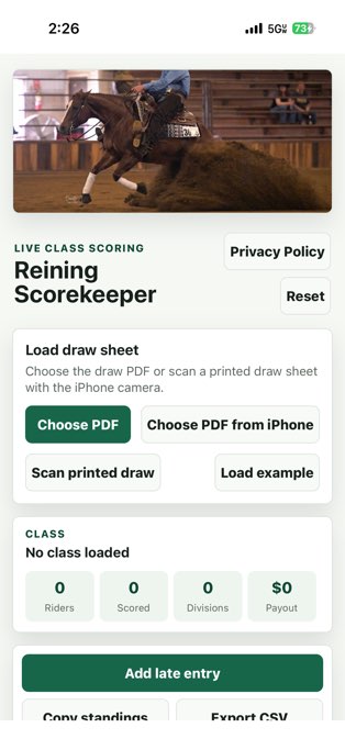 Reining Score Keeper screenshot 4