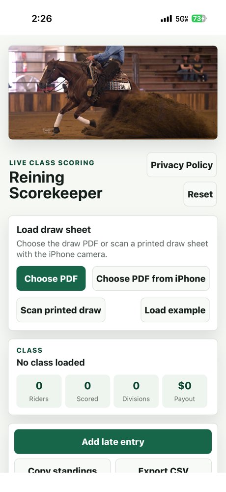 Reining Score Keeper screenshot 5