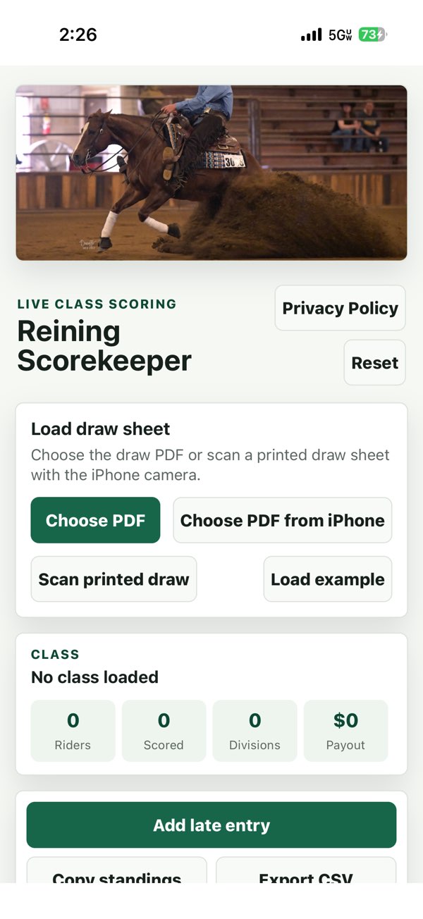 Reining Score Keeper screenshot 3