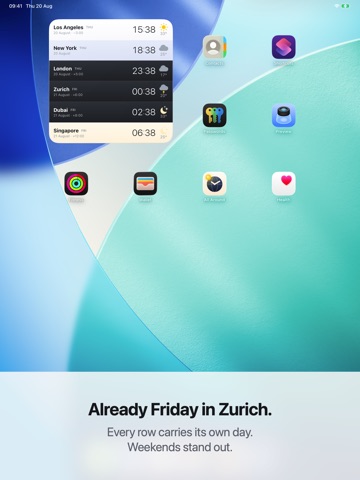 All Around World Clock Weather iPad screenshot
