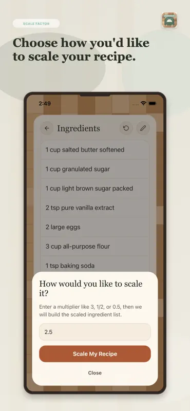 Recipe Scaler Pro screenshot 5 of 7