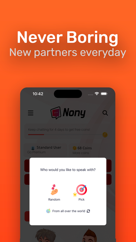 #5. Nony: Anonymous Chat (iOS) 由: Eshet Hail LTD