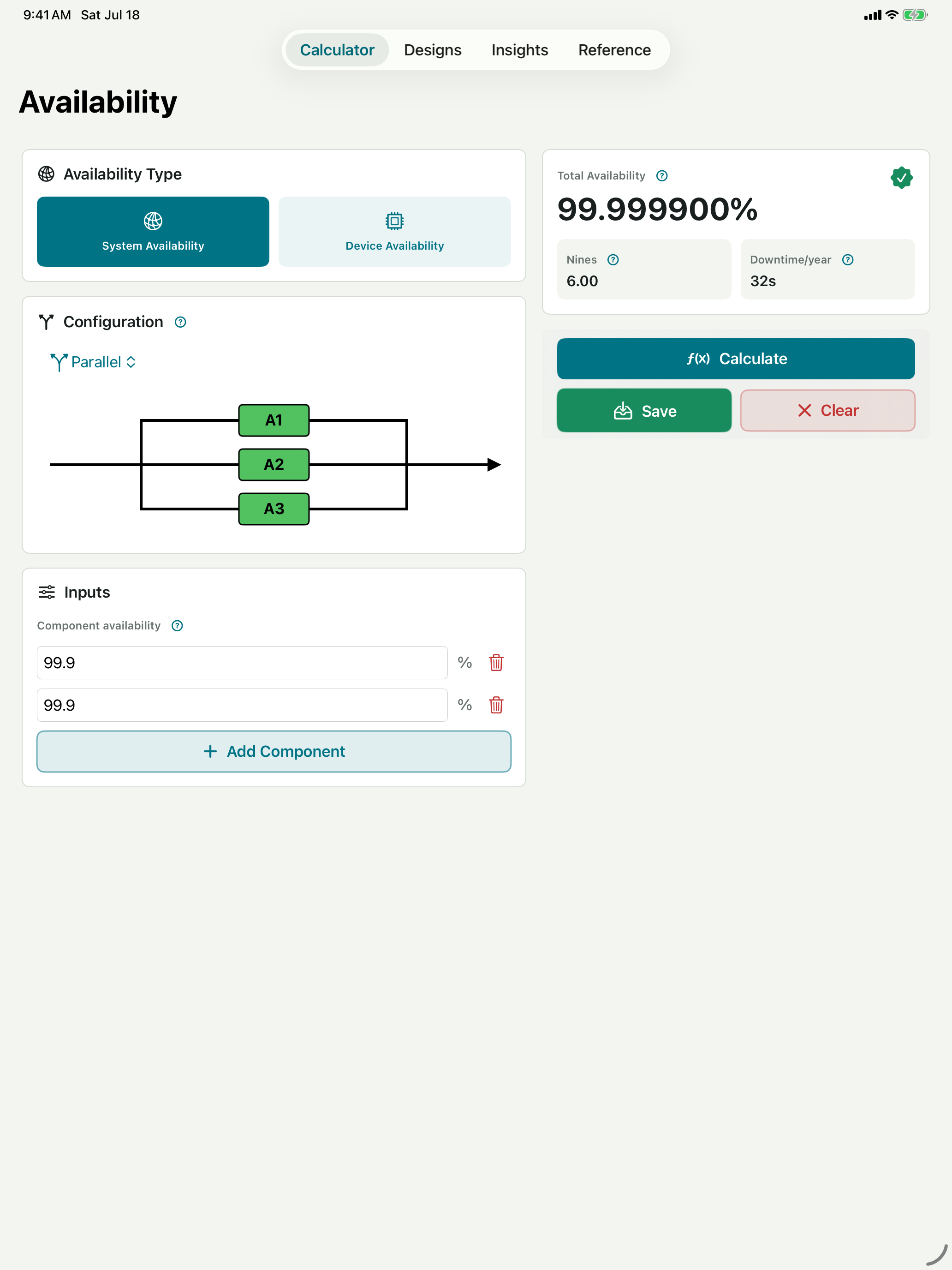 SLO/SLA Calc screenshot 6
