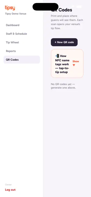 Tipsy QR screenshot 3