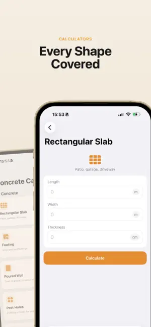 Concrete Calculator - Cement screenshot 2