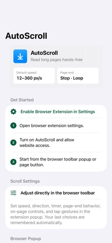 AutoScroll Browser Reader Screenshot 1 of 3